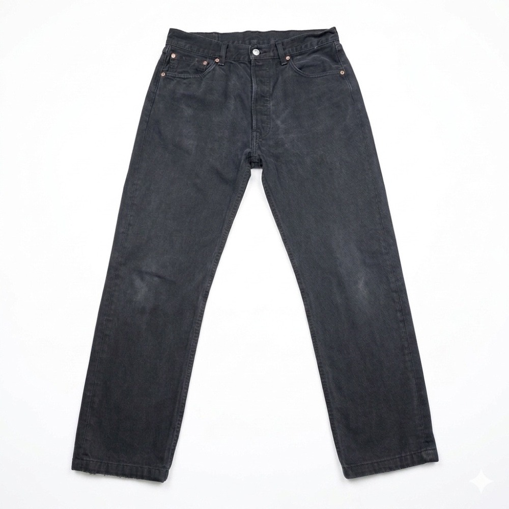 Levi's 501 Original Fit Jeans Men's 33x36 Black Denim Button Fly Turkey Vintage